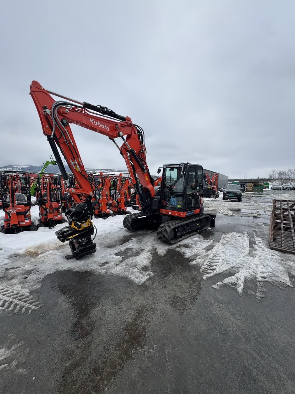 Kubota gravemaskin med rototilt